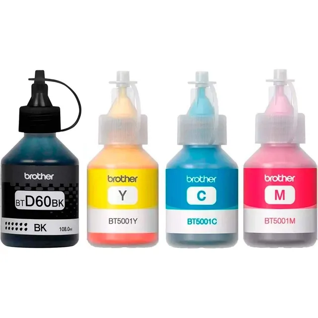 Brother Kit De 4 Tintas Btd60bk Bt5001y Bt5001m Bt5001c