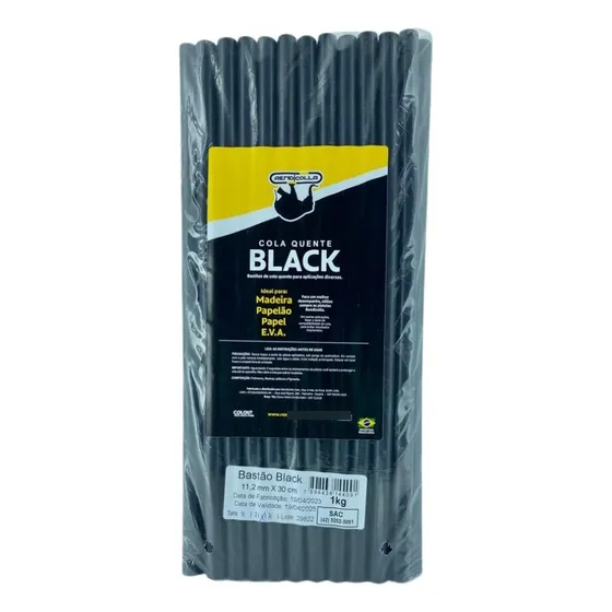 Refil Bastao Cola Preta Rendicolla Quente Martelinho Ouro 1kg