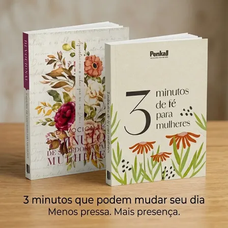 Kit Devocional Diário Feminino 3 Minutos Para Mulheres Fé E Sabedoria Flor Laranja E Aquietai-vos Livros Cristãos Oração Gratidão Reflexão E Crescimento Espiritual | Penkall