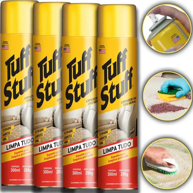 4 Tuff Stuff Limpa Tudo Espuma De Limpeza Casa Carro Sofá