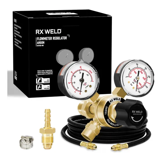 Regulador De Argón De Soldadura A Gas Rx Weld Para Mig Y Tig