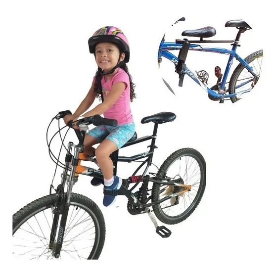 Cadeirinha Infantil Bicicleta Bike Dianteira Assento Frontal Conecta Kids Preto