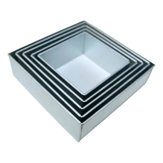 Molde Cuadrado Para Torta Num:4 Altura 10cm. 26x26