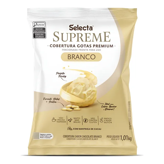 Chocolate Blanco Selecta Supreme En Monedas Lascas 1 Kg.