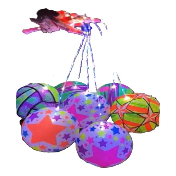 Pack 10 Pelota Con Luces Luminosas Luz Led Colgantes