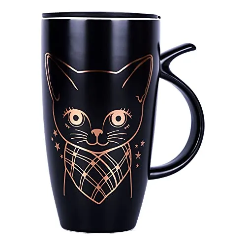 ## Whjy 20oz ## Gran Taza De Café De Cerámica De Gato K39jv