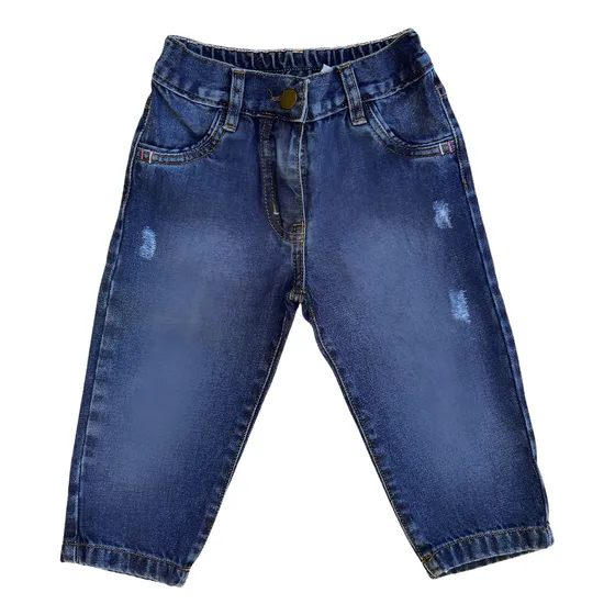 Pantalón Denim Mom Con Roturas Beba