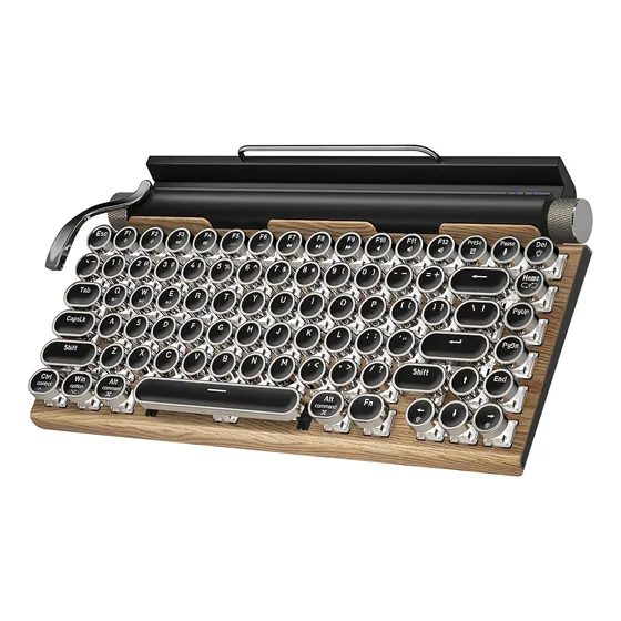 Teclado Estilo Máquina De Escribir Retro, Bluetooth 5.0