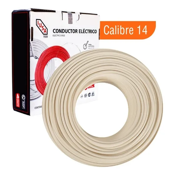 Condumex Cable 14 Iusa Thw-ls Cobre 19 Hilos Antiflama 600v Colores Color Blanco