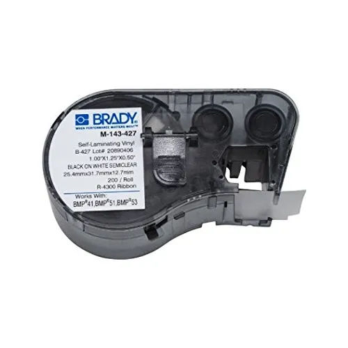 Brady M-143-427 Vinilo B-427 Negro Sobre Blanco / Claro Labe
