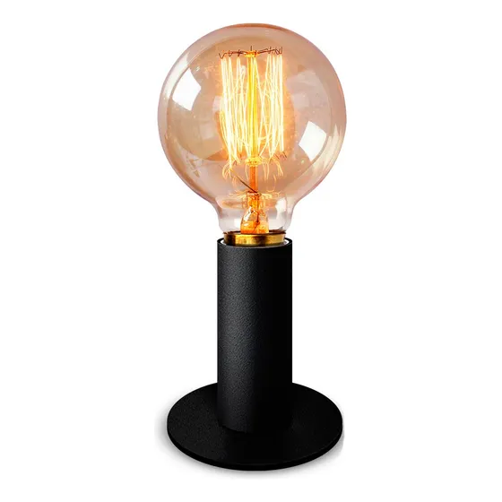 Velador Lampara De Escritorio Imola Apto Led E27 Color de la estructura Negro Color de la pantalla Negro
