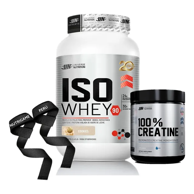 Pack Proteína Iso Whey 90 1.1kg + Creatina Un 250gr + Regalo