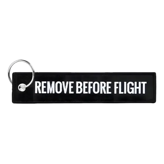 Chaveiro Bordado Remove Before Flight Aviação Carro Moto Suv