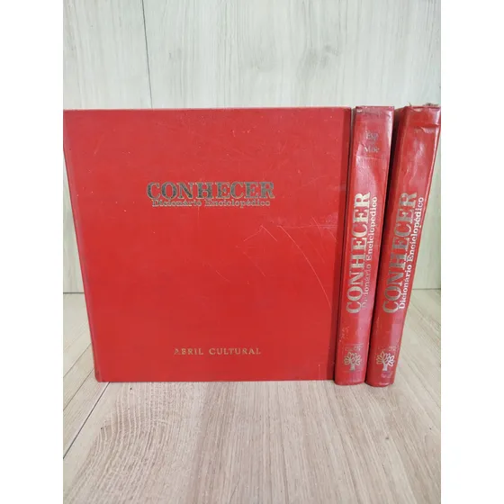 Coleção Conhecer Dicionário Enciclopédia - 3 Volumes