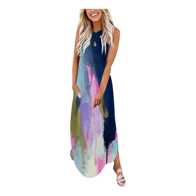 Keyoboy Maxi Vestido Para Mujer Largo Casual Suelto Verano