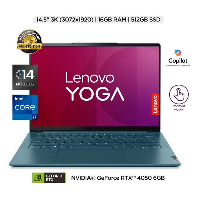 Laptop Lenovo Yoga 7 Pro I7 13700h Rtx 4050 16gb 512gb Azul