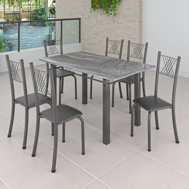 Conjunto Mesa Com 6 Cadeiras Tampo De Granito Ge Yescasa Sara Conjunto Mesa Com 6 Cadeiras Tampo De Granito Ge Yescasa Sara