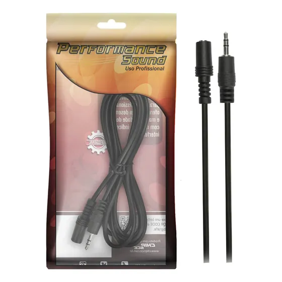 Cabo Extensor Extensão Fone P2 Macho X Fêmea 1,8 Metros