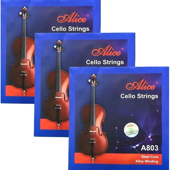 3 Pack Juego De Cuerdas Para Cello Alice A803