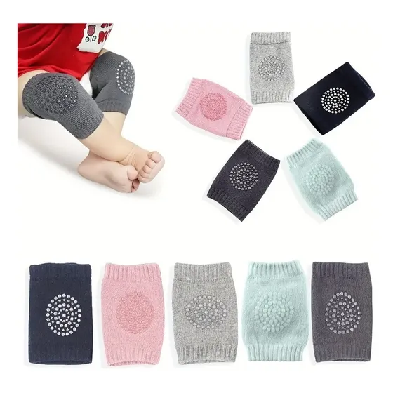 Rodilleras Gateo Bebé Antideslizante Y Ajustable Suave 6-24m