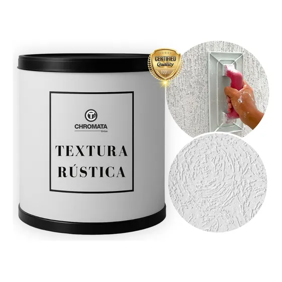 Chromata Textura Riscada Hidrorrepelente Grafiato Rústico Branco Antimofo Premium Revestimento Acrílico Externo E Interno 23kg