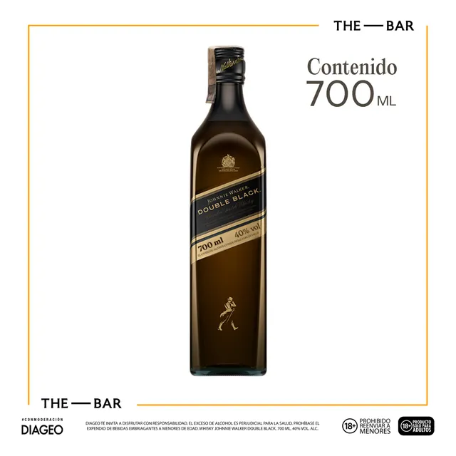 Whisky Johnnie Walker Double Black - Ml A $190