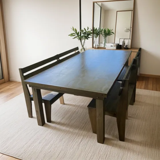 Mesa Quincho, Comedor 2.40 X 1.20 Mts. Laca - Fábrica Mamell