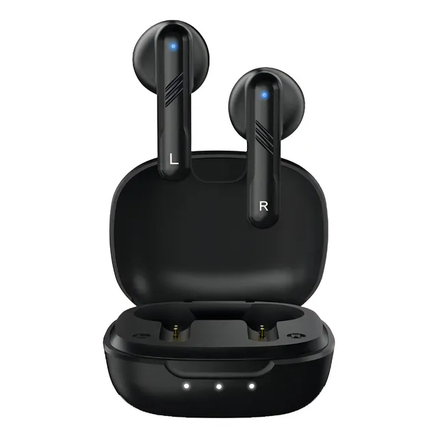 Auriculares in-ear gamer inalámbricos Genius HS-M905BT negro con luz LED