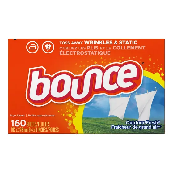 Toallitas Suavizantes De Tela Bounce Outdoor Fresh, 160 Unid