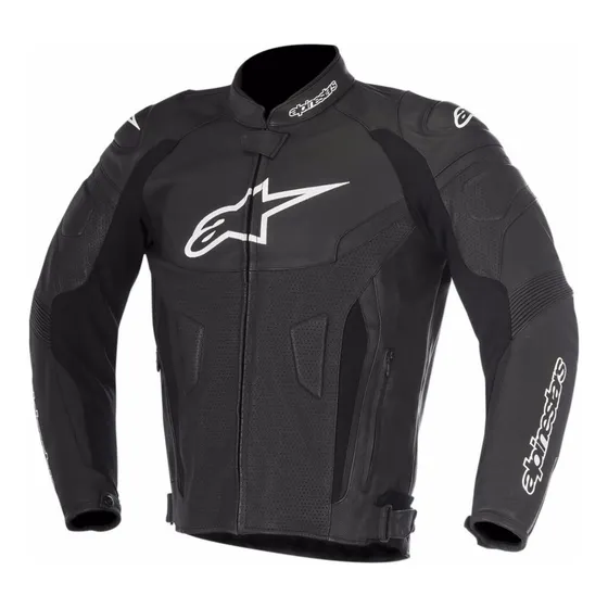 Campera Moto Pista Alpinestars Gp Plus R V2 Cuero Negro 2018