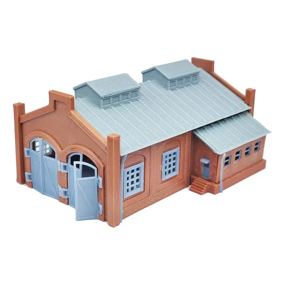 Outland Models Cobertizo Locomotora Casa Motor 2 Puesto N