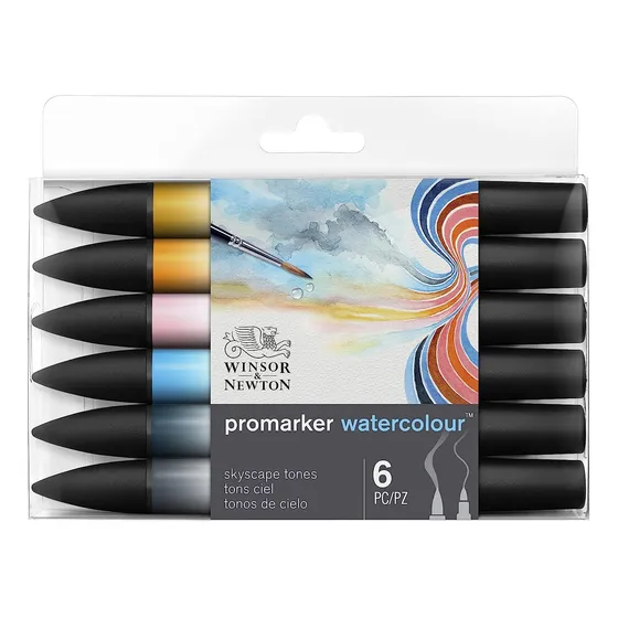 Marcadores Acuarela Winsor & Newton 6 Piezas Tono Cielo