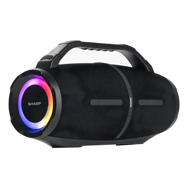 Parlante Sharp Bt490 Bluetooth Tws 60w Ip67 Con Luces Dimm Color Negro