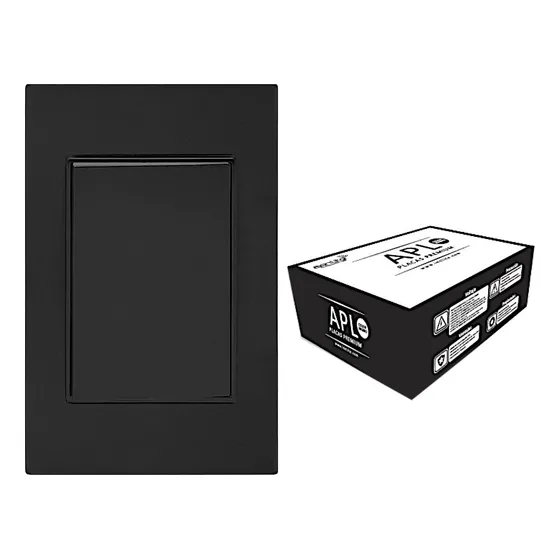 Kit 15 Pzs Placa Apagador 1 Interruptor Artlite Negro 3 Vias 15 A 127v Negro