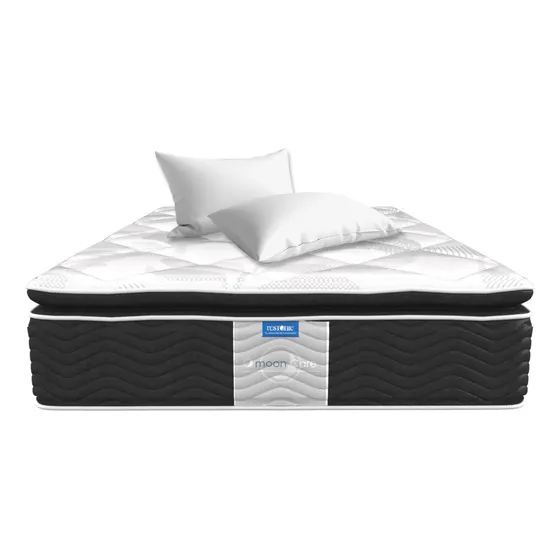 Colchón Matrimonial Restonic Soporte Lumbar + 2 Almohadas