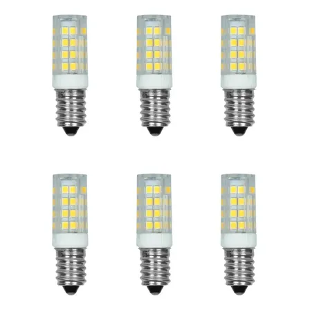 6x Lâmpada Halopin Led E14 5w 52 Led Para Lustres E Arandela Cor da luz Branco-frio