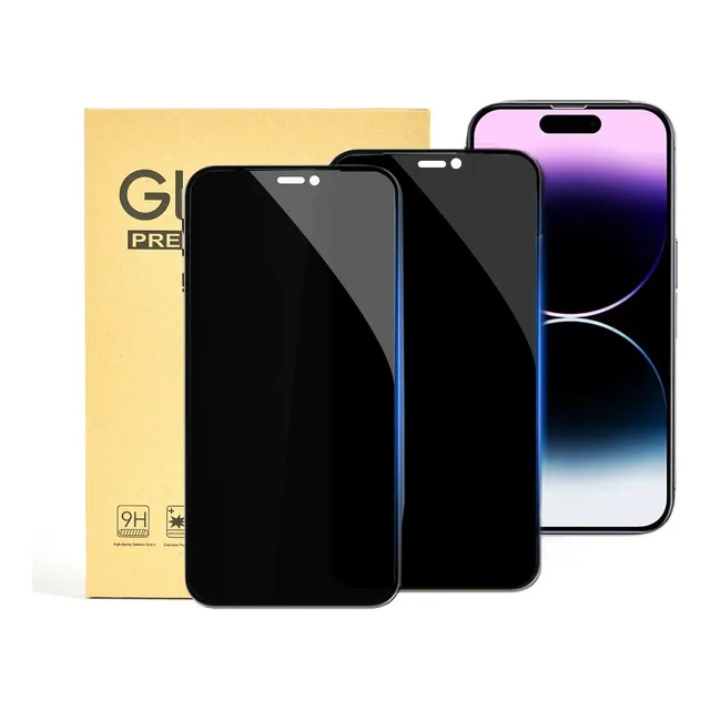 2 Piezas Mica Privacidad Cristal Templado 9d Para iPhone