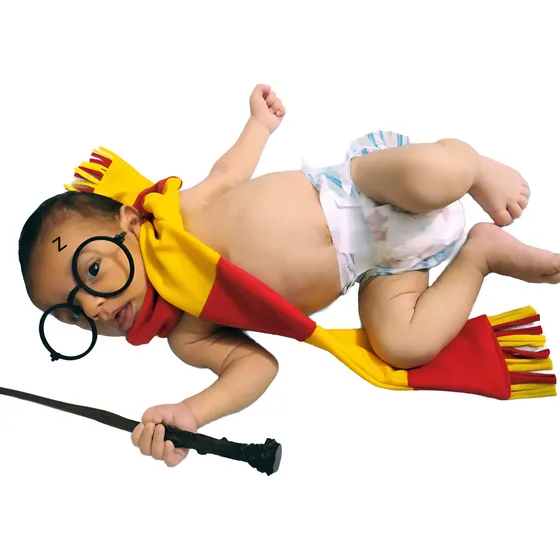 Roupa Para Bebê Harry Potter Cachecol + Óculos Cosplay