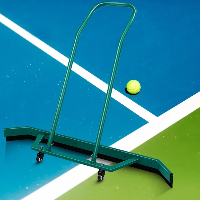 Escobilla Goma Para Pista Tenis Resistente Rueda Mango Agua