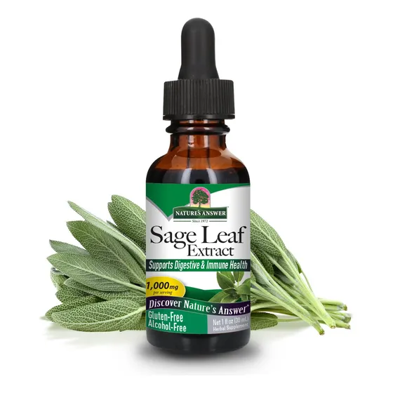 Suplemento Nature's Answer Sage Leaf 30 Ml Sin Alcohol