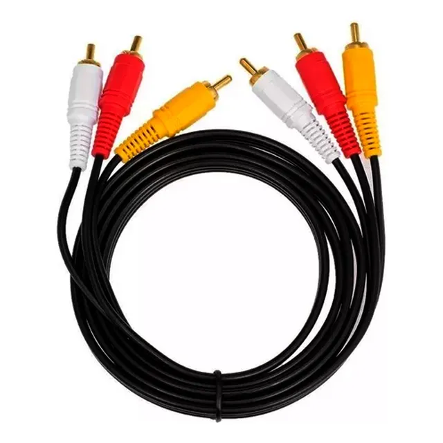 5 Metros Cable 3 Rca Av Audio Vídeo Dvd Television Consolas