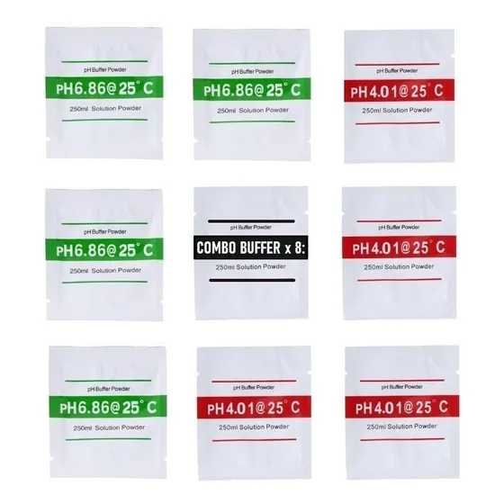 Combo Buffer Calibrar Phmetro 8 Sobres Ph 4.01 & 6.86 (4c/u)