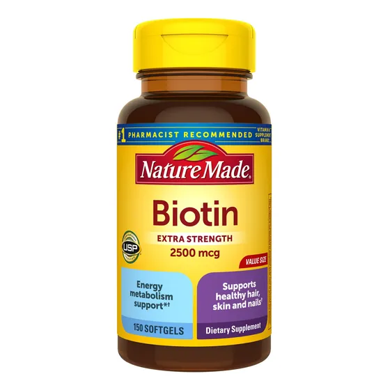 Suplemento De Biotina Extra Fuerte Nature Made, 2500 Mcg, 15