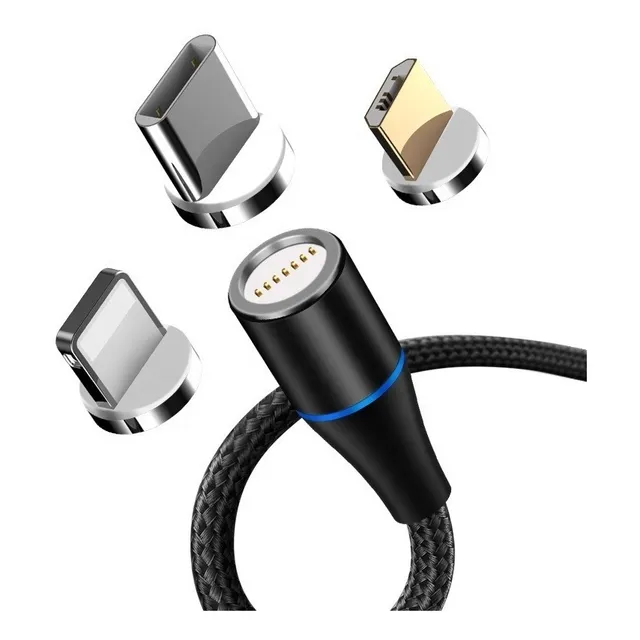 Cable Usb Magnético 3 En 1 Micro Usb / Type C