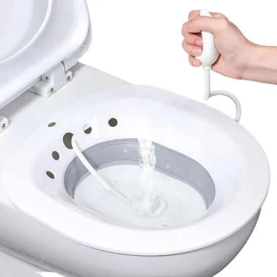 Baño De Asiento Inodoro Bomba Hemorroides Vapor Y Chorro