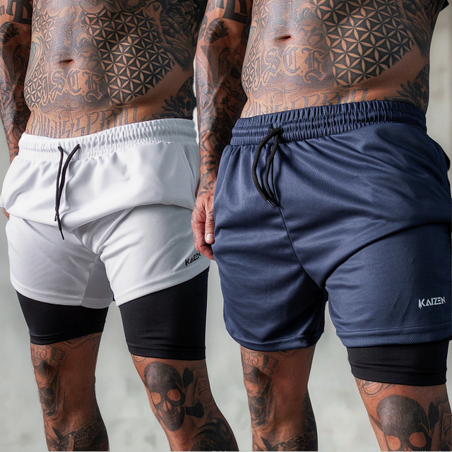 Kit 2 Shorts 2 Em 1 Masculino Dryfit Academia Kit 2 Shorts 2 Em 1 Masculino Dryfit Academia