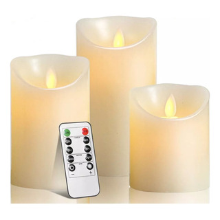 Velas Led Sin Llama Que Funcionan Con Pilas, 3 Piezas Velas Led Sin Llama Que Funcionan Con Pilas, 3 Piezas