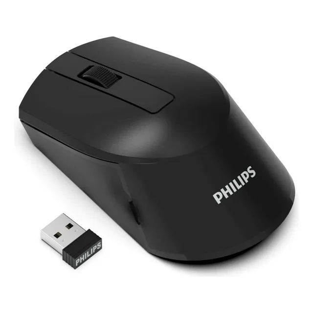 Mouse Inalambrico Ergonómico ( ) M374 Philips Color Negro