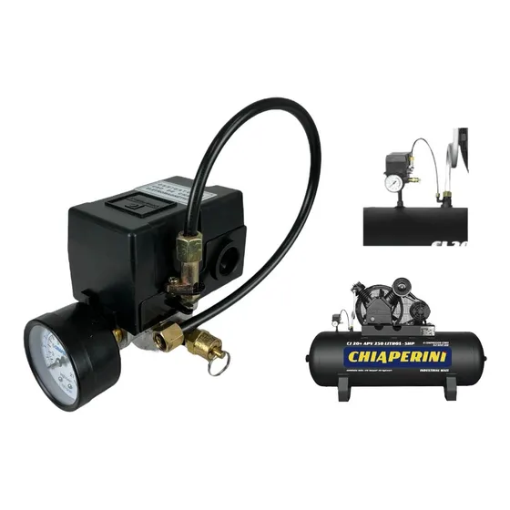 Kit Pressostato 175lbs Compressor Alta Pressão C/ Valvulas