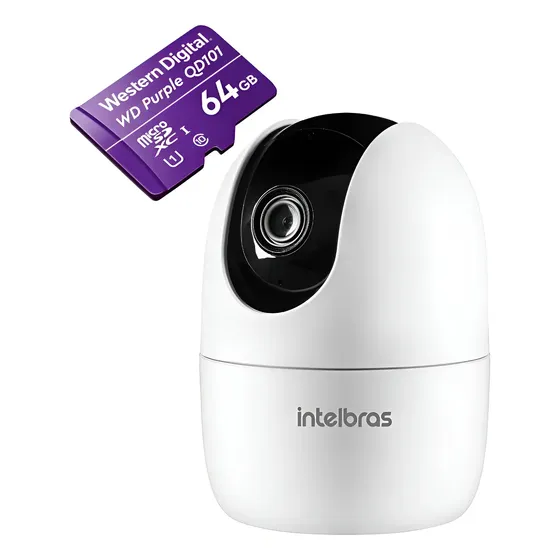 Combo Câmera Wifi Intelbras 360 Im4 3mp + 64gb Wd Purple